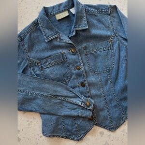 Vintage LizWear by Liz Claiborne Cropped Denim Top